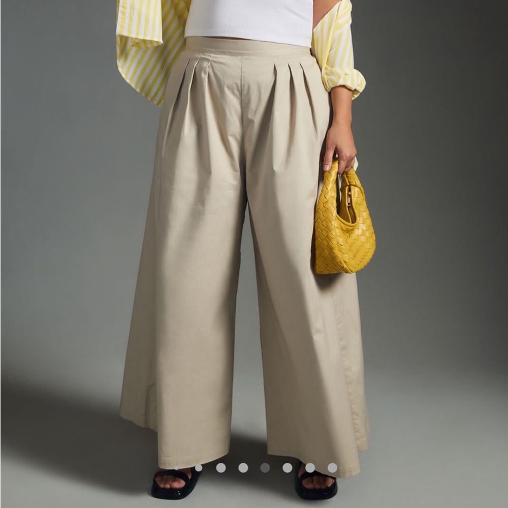Corey Lynn Calter Cream Wide-Leg Pants